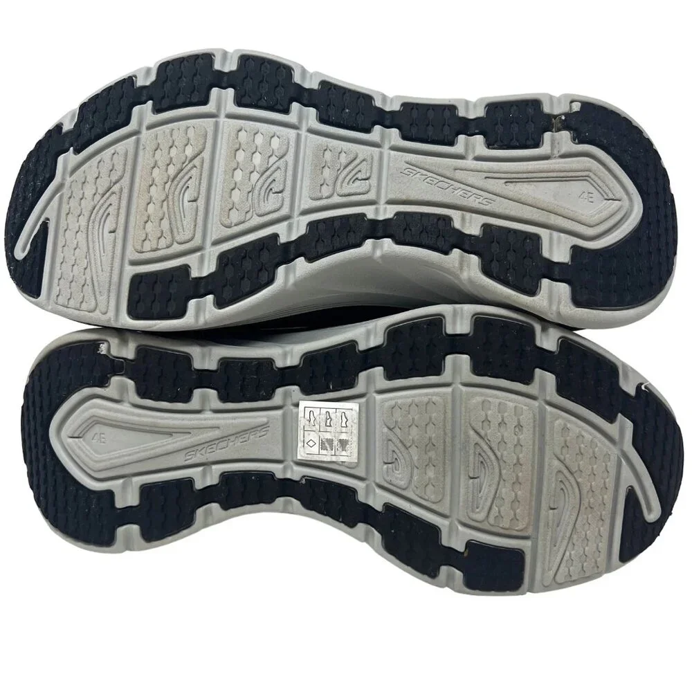 Skechers D'Lux Mens Mesh Gray Extra Wide Sneaker 232163WW Slip On‎ Size 9.5WW